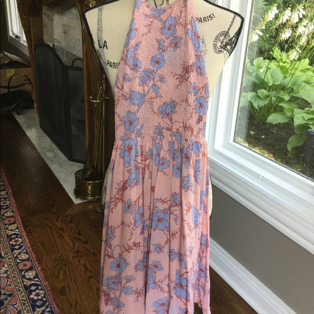 Urban Outfitters Pink Floral Halter XS